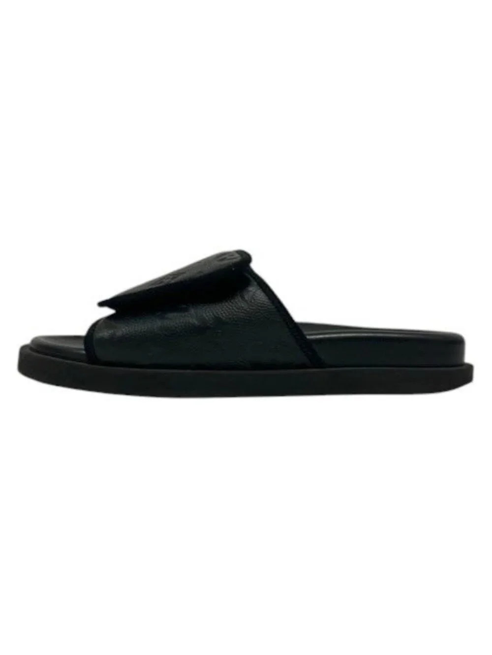 Louis Vuitton Line Mules Monogram Clog Sandals Logo 8 Black